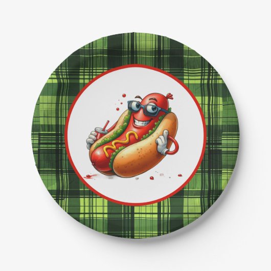 Fun Hotdog Liebhaber Party Pappteller (Vorderseite)