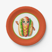 Fun Hotdog Liebhaber Party Pappteller (Vorderseite)