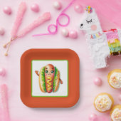 Fun Hotdog liebt Party Papier Teller (Party)