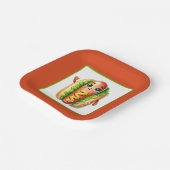Fun Hotdog liebt Party Papier Teller (Gewinkelt)