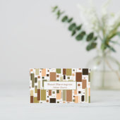 Fun HQ Code Retro Business Card Mitte Jahrhundert Visitenkarte (Stehend Vorderseite)