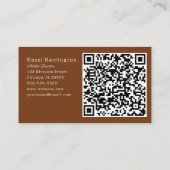 Fun HQ Code Retro Business Card Mitte Jahrhundert Visitenkarte (Rückseite)