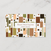 Fun HQ Code Retro Business Card Mitte Jahrhundert Visitenkarte (Vorderseite)