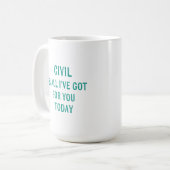 Fun Humaufgeführt Snarky Wording Green Schriftart Kaffeetasse (Vorderseite Links)
