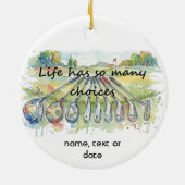 Fun Humor Golf Golfing Quote Life Choices Keramik Ornament (Hinten)