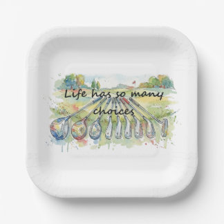 Fun Humor Golf Golfing Quote Life Choices Pappteller