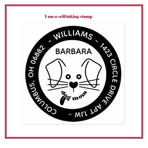 Fun Hund Mama Rücksendeadresse Selbstbewusste Brie Permastempel