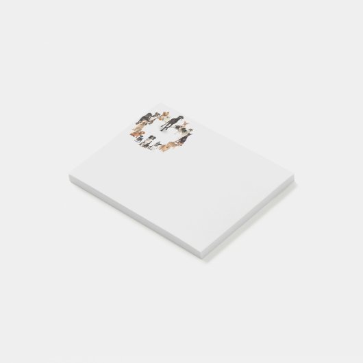 Fun Hund Rasse Haustiere Hund Post-it Klebezettel (angewinkelt)