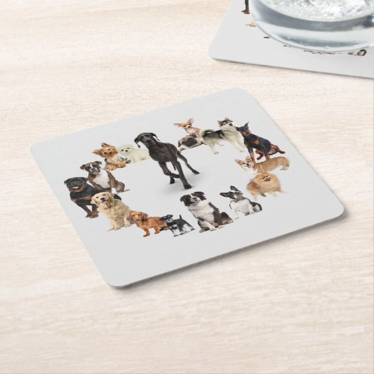 Fun Hund Rasse Haustiere Hund Rechteckiger Pappuntersetzer (angewinkelt)