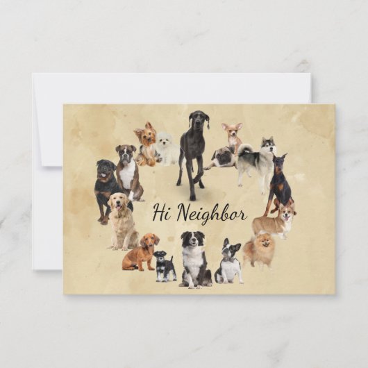 Fun Hund Rasse Haustiere Hund Vielen Dank Dankeskarte (Vorderseite)