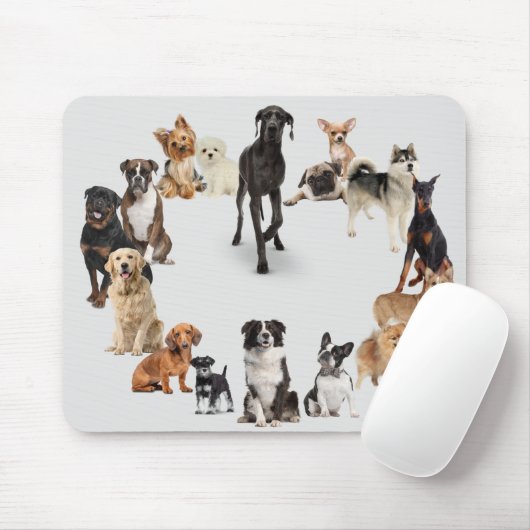 Fun Hund Rasse Haustiere Hunde Individuelle Name Mousepad (Mit Mouse)