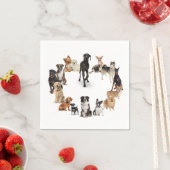 Fun Hund Rasse Haustiere Hunde Individuelle Name Serviette (Beispiel)