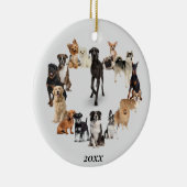 Fun Hund Rasse Haustiere Hunde laufen Keramik Ornament (Rechts)