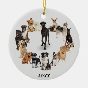 Fun Hund Rasse Haustiere Hunde laufen Keramik Ornament