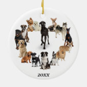 Fun Hund Rasse Haustiere Hunde laufen Keramik Ornament (Hinten)