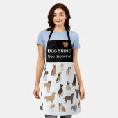 Fun Hund Rassen Muster Pet Services wachsen Schürze (Getragen)
