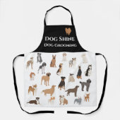 Fun Hund Rassen Muster Pet Services wachsen Schürze (Vorderseite)