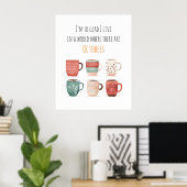 Fun Hygge Hot Chocolate Tasse Küche Poster (Heimbüro)