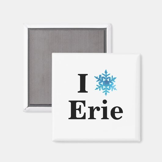 Fun I Snowflake Dein City Winter Magnet (Vorderseite/Rückseite)