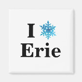 Fun I Snowflake Dein City Winter Magnet (Vorne)