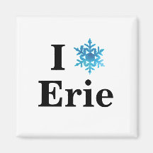 Fun I Snowflake Dein City Winter Magnet