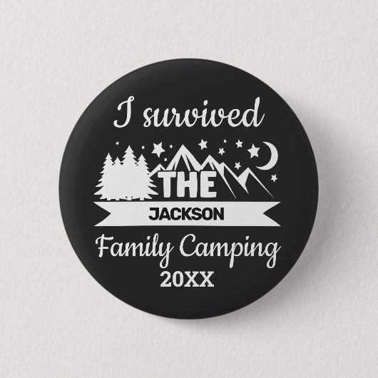 Fun I survived the family camping Button (Vorderseite)