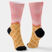 Fun Ice Cream Cone Sweet Victory Sprinkles Pink Socken (Gewinkelt)