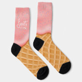 Fun Ice Cream Cone Sweet Victory Sprinkles Pink Socken (Rechts)