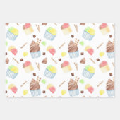 Fun Ice Cream Cones Summer Food farbenfroh Geschenkpapier Set (Vorderseite)