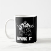 Fun Ice Hockey Player Geschenk Goalie Apparel Graf Kaffeetasse (Links)