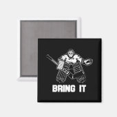 Fun Ice Hockey Player Geschenk Goalie Apparel Graf Magnet (Vorderseite/Rückseite)