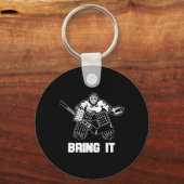 Fun Ice Hockey Player Geschenk Goalie Apparel Graf Schlüsselanhänger (Vorderseite)