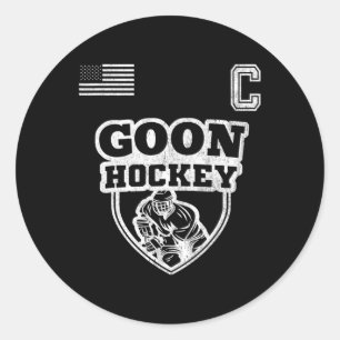 Fun Ice Hockey - Team Goon Captain Runder Aufkleber