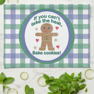 Fun "If You Can't Take the Heat" Gingerbread Man Geschirrtuch