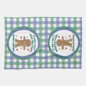 Fun "If You Can't Take the Heat" Gingerbread Man Geschirrtuch (Horizontal)