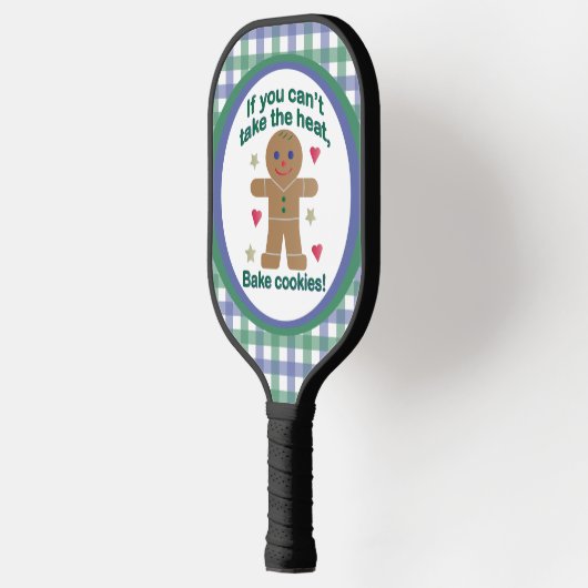 Fun "If You Can't Take the Heat" Gingerbread Man Pickleball Schläger (Links)