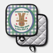 Fun "If You Can't Take the Heat" Gingerbread Man Topflappen (Vorderseite/Rückseite)