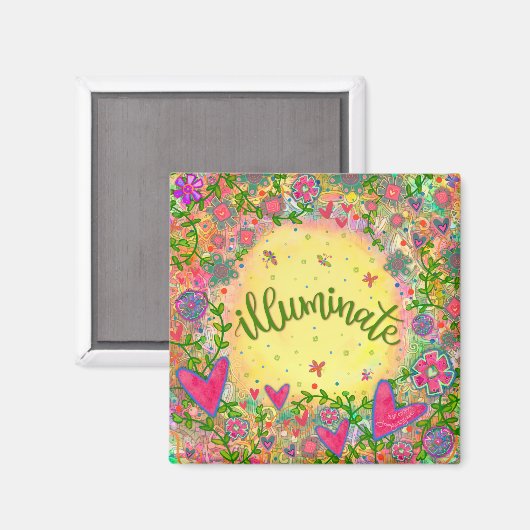 Fun Illuminiert Hübsche Blüten Moderne Inspirivitä Magnet (Vorderseite/Rückseite)