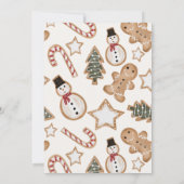 Fun Illustration Weihnachts-Cookie-Austausch Party Einladung (Rückseite)