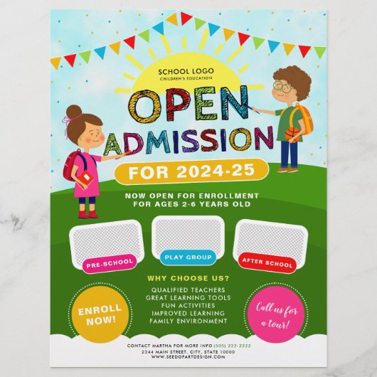 Fun Illustriert School Open Adakzeptation Beilage  Flyer (Vorne)