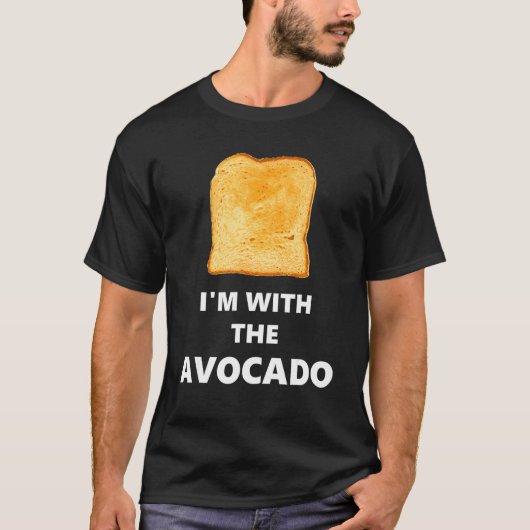 Fun I'm With The Avocado Toast Halloween Costume T-Shirt (Vorderseite)
