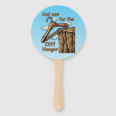 Fun Image of Cliff Hanger with Playful Wordplay Fächer (Rückseite)