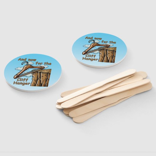 Fun Image of Cliff Hanger with Playful Wordplay Fächer (Non-assembled)