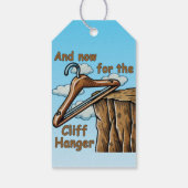 Fun Image of Cliff Hanger with Playful Wordplay Geschenkanhänger (Rückseite)