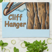 Fun Image of Cliff Hanger with Playful Wordplay Geschirrtuch (Gefaltet)