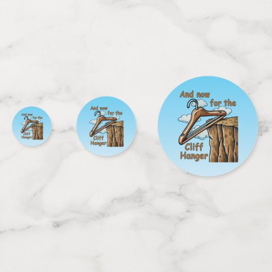 Fun Image of Cliff Hanger with Playful Wordplay Konfetti (Rückseiten)