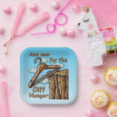 Fun Image of Cliff Hanger with Playful Wordplay Pappteller (Party)