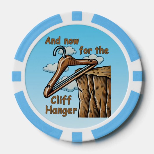 Fun Image of Cliff Hanger with Playful Wordplay Pokerchips (Vorderseite)