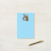 Fun Image of Cliff Hanger with Playful Wordplay Post-it Klebezettel (Auf Schreibtisch)