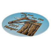 Fun Image of Cliff Hanger with Playful Wordplay Schneidebrett (Ecke)